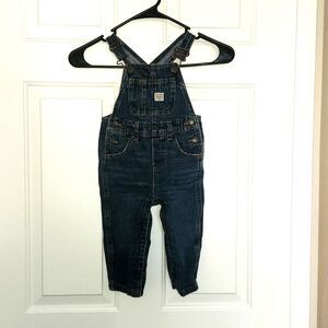 Old Navy Unisex Workwear Jean Overalls for Baby Dark wash 18-24M